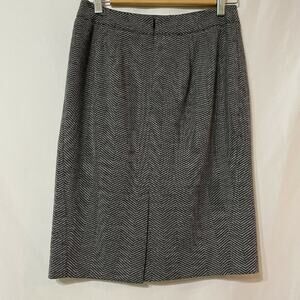 Dkny Black White Zigzag Pencil Skirt Womens 0 Dark Academia Classic Preppy